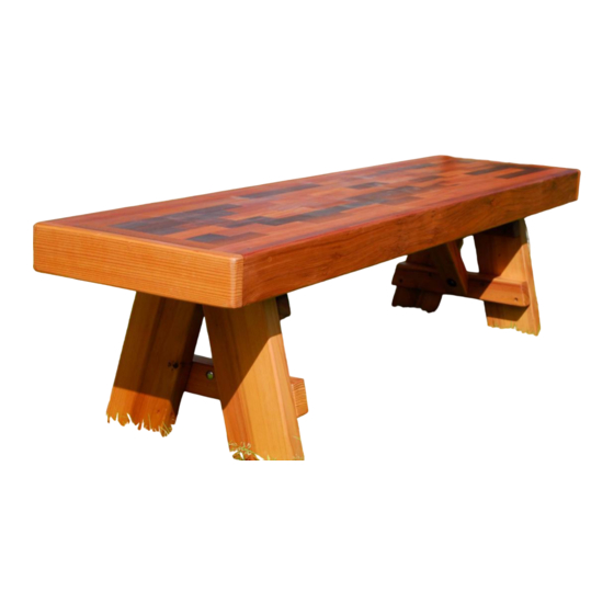 Forever Redwood PARQUET WOODEN BENCH Assembly Instructions Manual