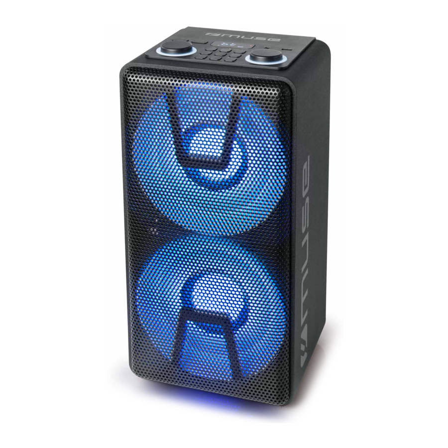 Muse M-1805 DJ - Bluetooth Party Box Speaker With Battery Manual