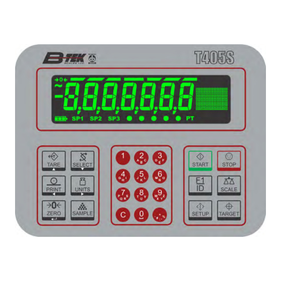 B-TEK Scales T405S Service Manual