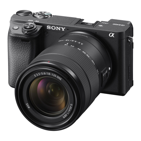 Sony alpha 6400 Reference Manual