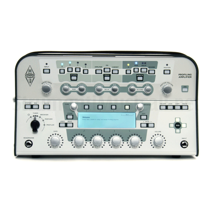Kemper Profiling Amplifier Manual