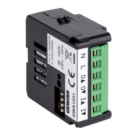 Gewiss zigbee CHORUS GWA1531 Technical Manual