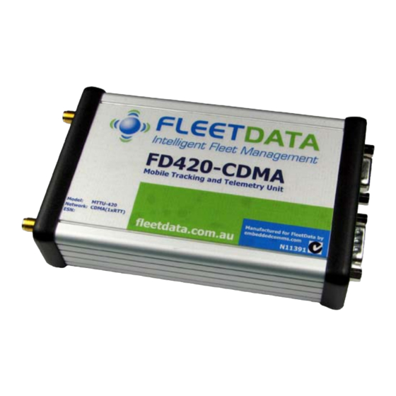 FleetData FD420-GSM Quick Start Manual