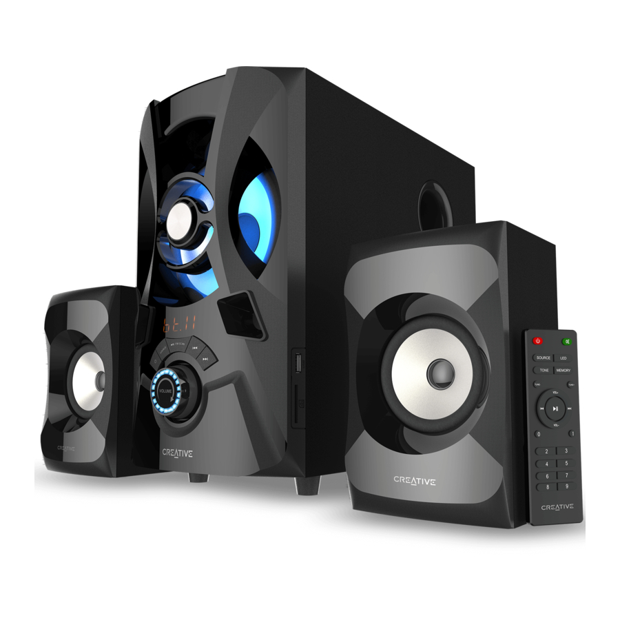 Creative SBS E2900 - 2.1 Bluetooth Speaker System Manual