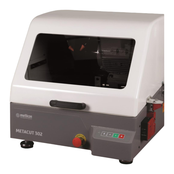 User Manuals: Metkon METACUT 302 Abrasive Cutter