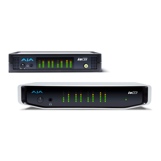 AJA Io 4K/XT Installation And Operation Manual