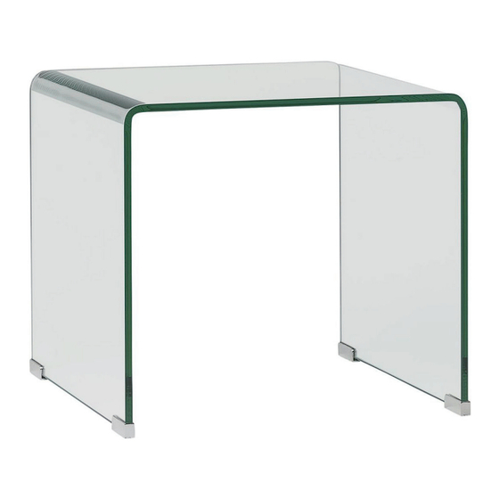 Costway Tempered Glass Side Table Manual