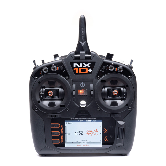 Horizon Hobby SPEKTRUM NX10+ Manuals