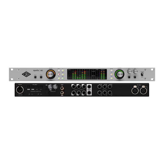 Universal Audio apollo x6 Hardware Manual