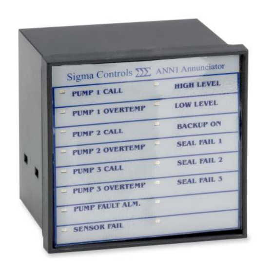 Sigma Controls ANN1 Instruction Manual