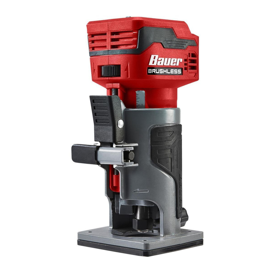 Bauer 21121CR-B, 58803 - Cordless Variable Speed Compact Router Manual