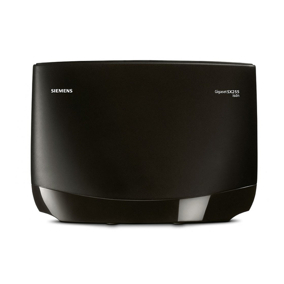Siemens GIGASET SX255 ISDN Manual