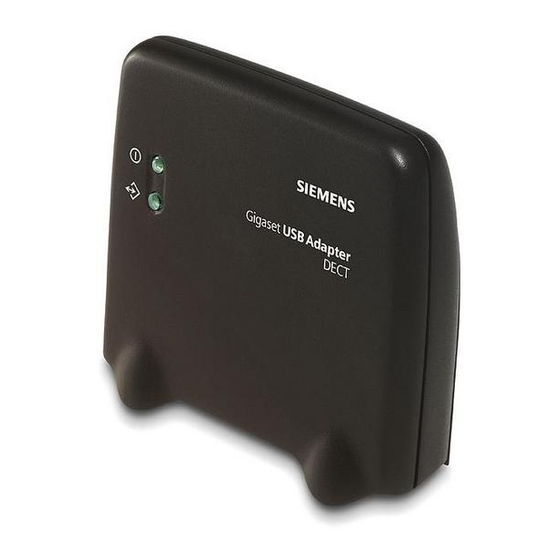 Siemens Gigaset USB Adapter DECT Operating Instructions Manual