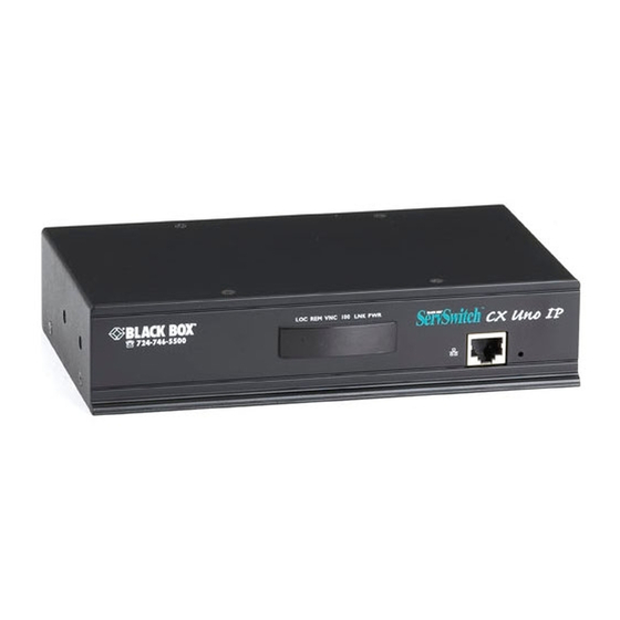 Black Box ServSwitch CX Quad IP KV4161A User Manual