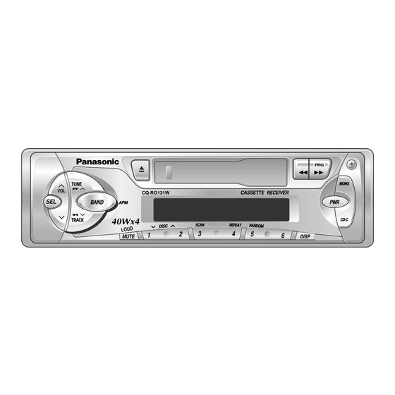 Panasonic CQ-RG131W Operating Instructions Manual
