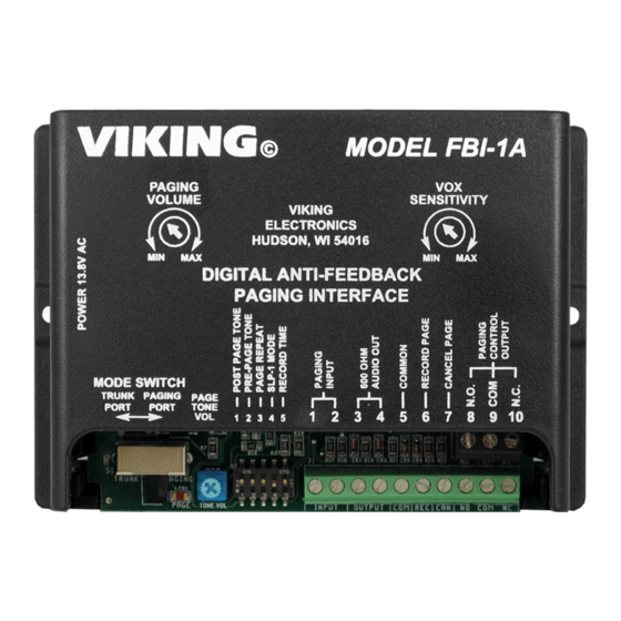 Viking FBI-1A Product Manual
