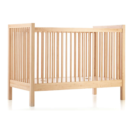 Crate&Barrel Andersen Crib Assembly Instructions Manual