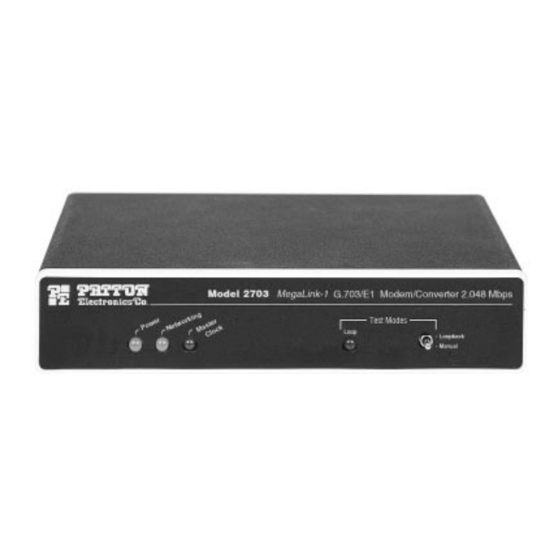 Patton electronics 2703-X21 User Manual