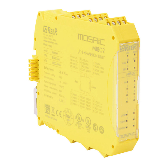 Reer MOSAIC Master M1 Installation And Use Manual