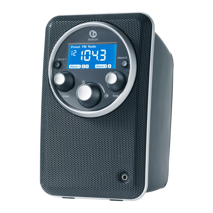 Boston Acoustics AM/FM Radio Owner's Manual