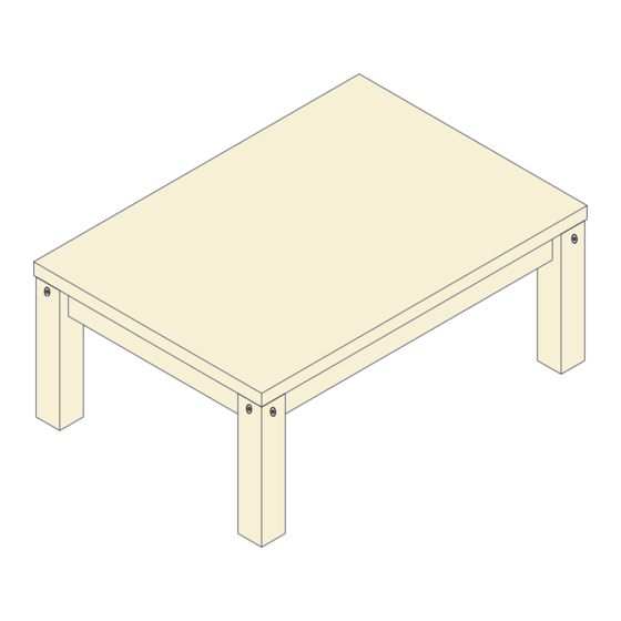 Seconique Furniture TORTILLA COFFEE TABLE 54998 Assembly Instructions
