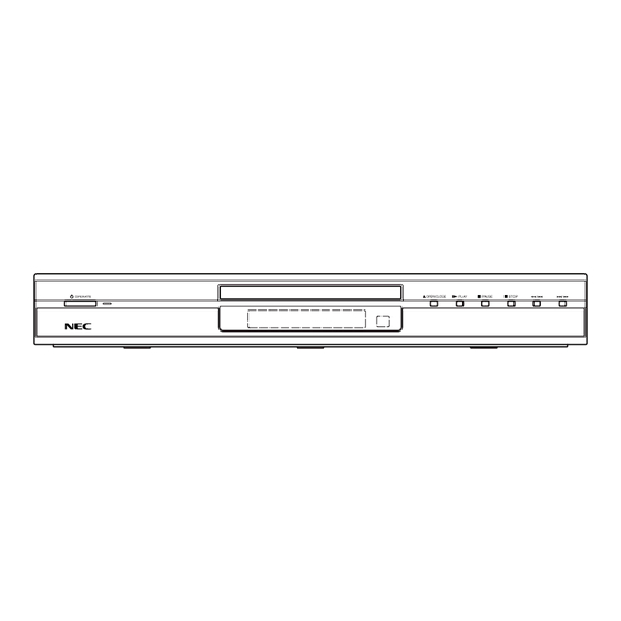 User Manuals: NEC NDV-24 DVD Player