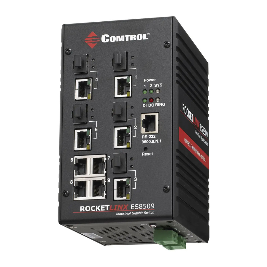 Comtrol ROCKETLINX ES8509-XT Quick Installation Manual