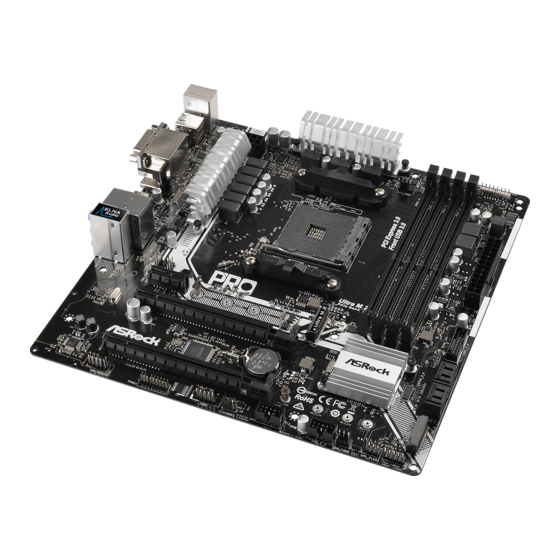 ASROCK X370M Pro4 Manual