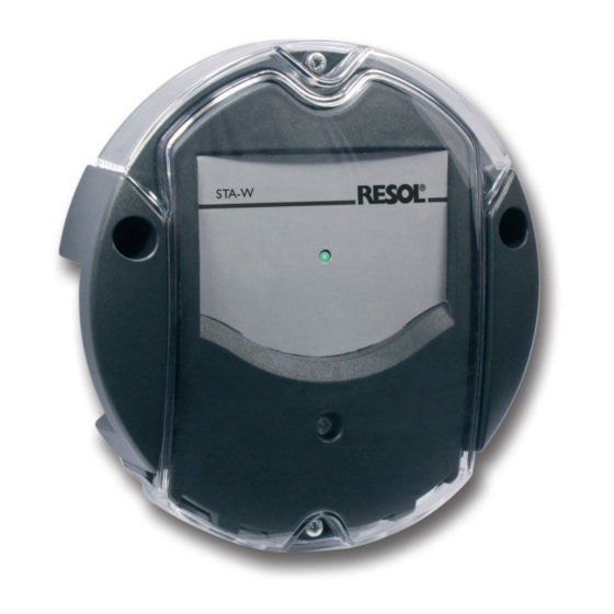 Resol STA-W Manual