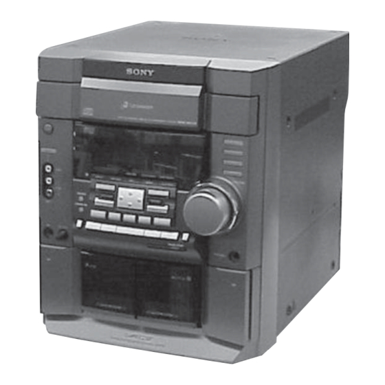 Sony MHC-RG40 - Mini Hi-fi Component System Manuals