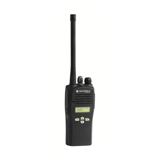 Motorola CP200XLS Two-Way Radio Manuals