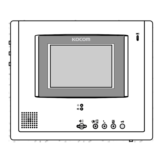 KOCOM KIV-212 User's Manual For Operation And Installation
