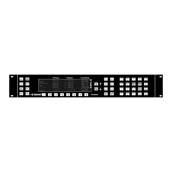 NVision NV9601 X-Y Instruction Manual
