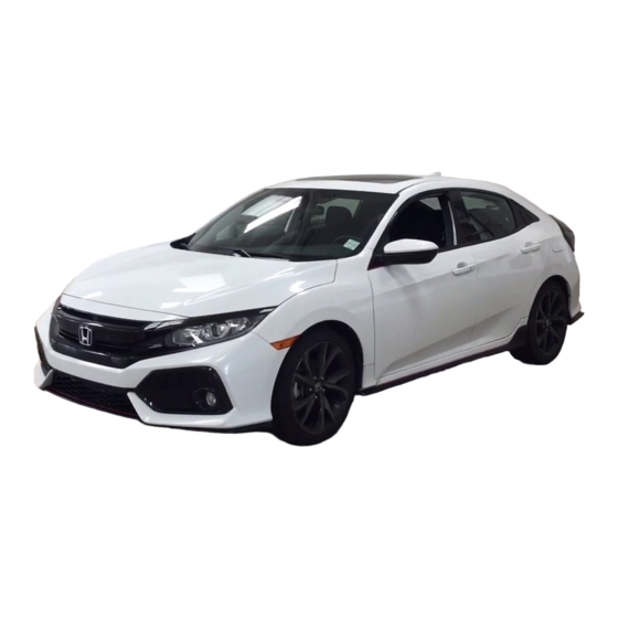 Honda CIVIC HATCHBACK 2018 Worksheet