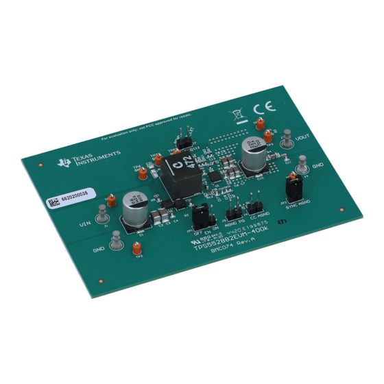 Texas Instruments TPS552882EVM-400kHZ Manuals
