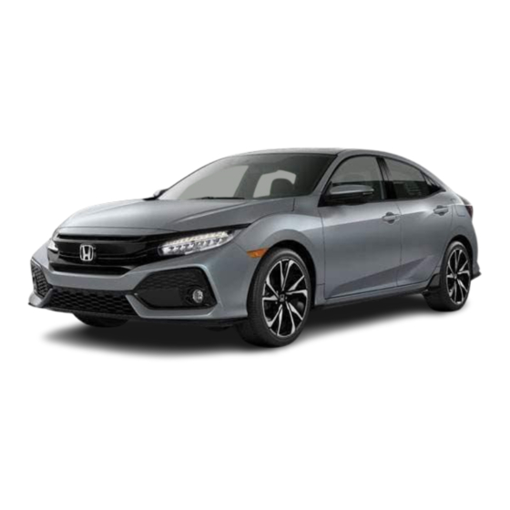 Honda CIVIC HATCHBACK 2018 Owner's Manual