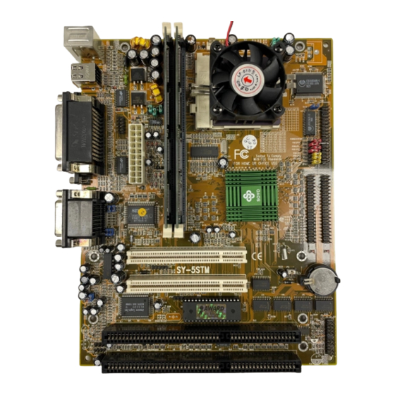 SOYO Mainboard SY-5S Retro Motherboard Manuals