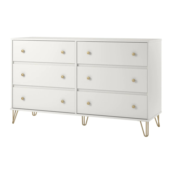 User Manuals: Novogratz 5396015COM 6 Drawer Dresser