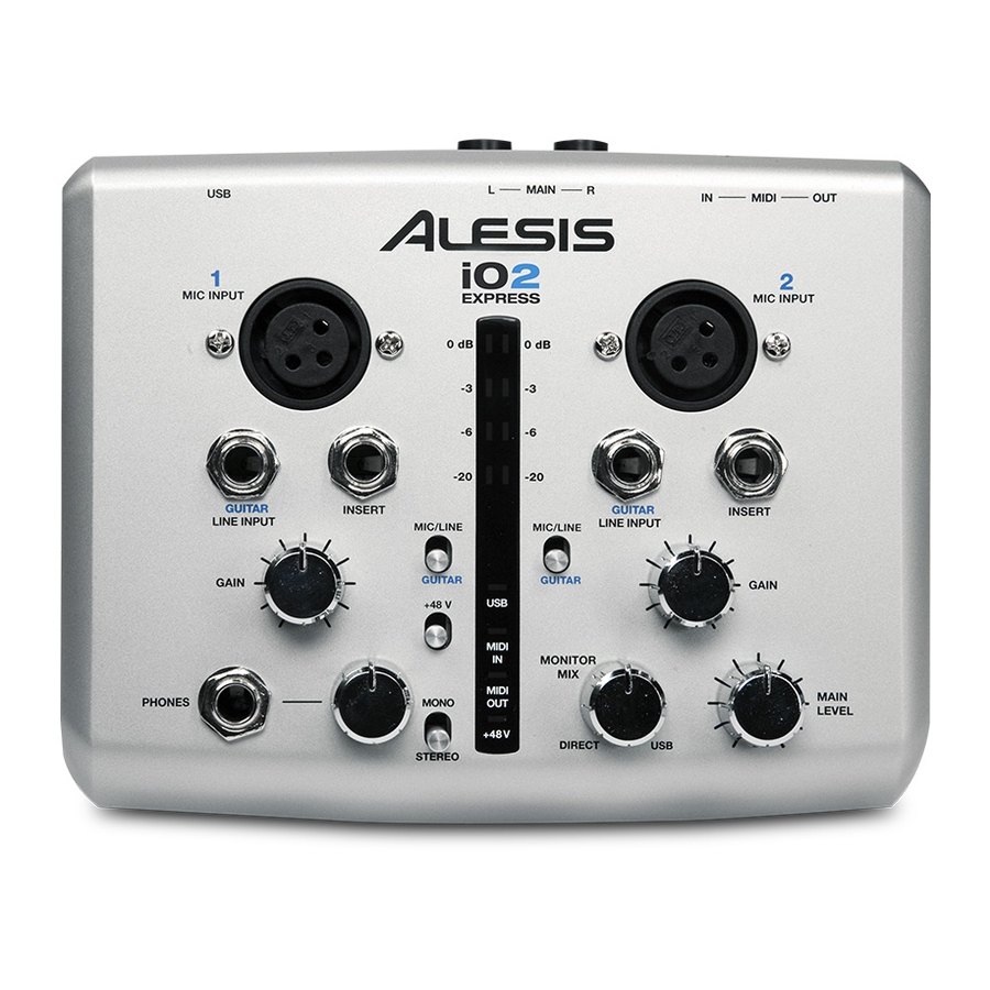 Alesis io2 Express 24-Bit USB Recording Interface Manual