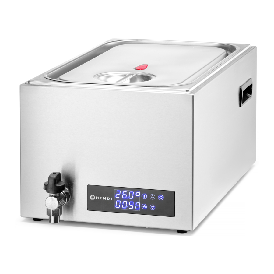 HENDI 225448, 225264 - SOUS VIDE SYSTEM GN 1/1 Manual