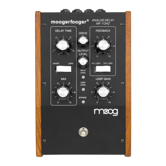 Moog Moogerfooger MF 104Z Schematics