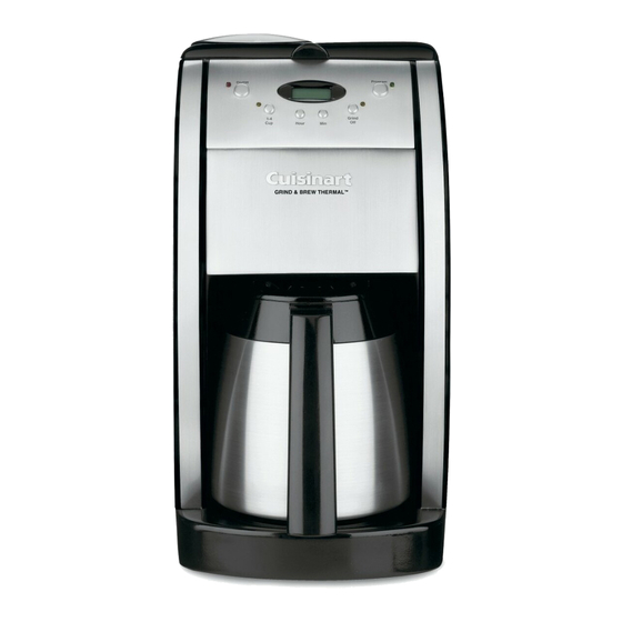 Cuisinart DGB-600BCFR - Grind And Brew Coffee Maker User Manual
