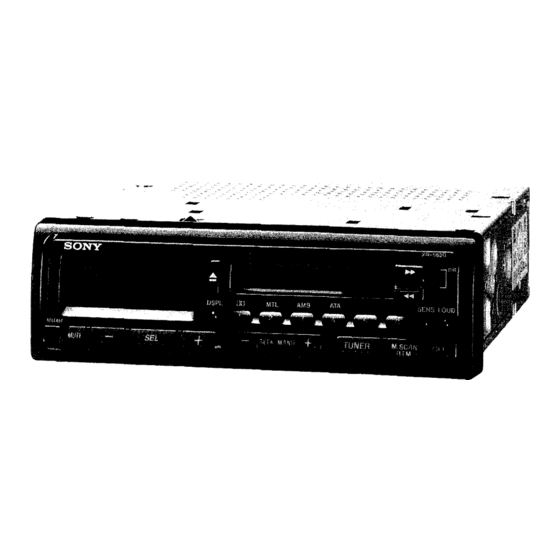 Sony XR-5620 Car Cassette Receiver Manuals