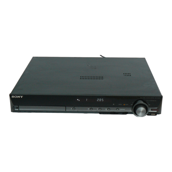 Sony DAV-DZ280 Operating Instructions Manual