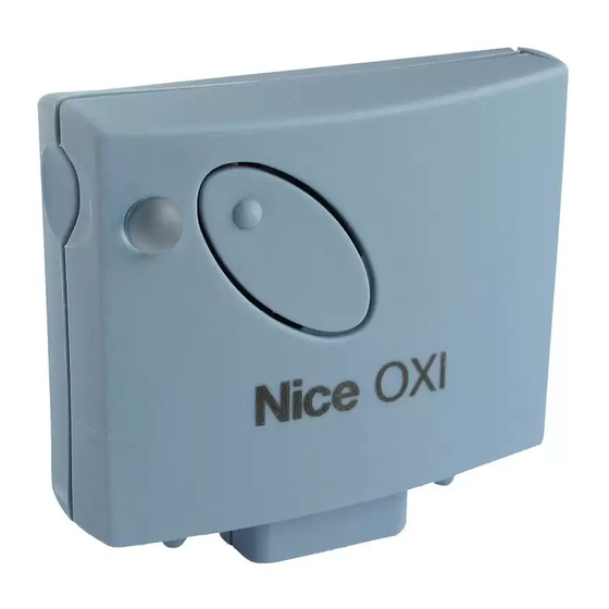 Nice NiceOne OXI/A Series Manuals