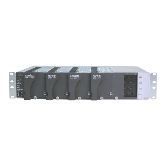 User Manuals: Alpha Cordex 12-250W Rectifier System