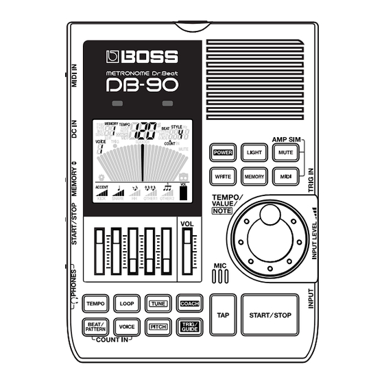 Boss DR. Beat DB-90 Owner's Manual