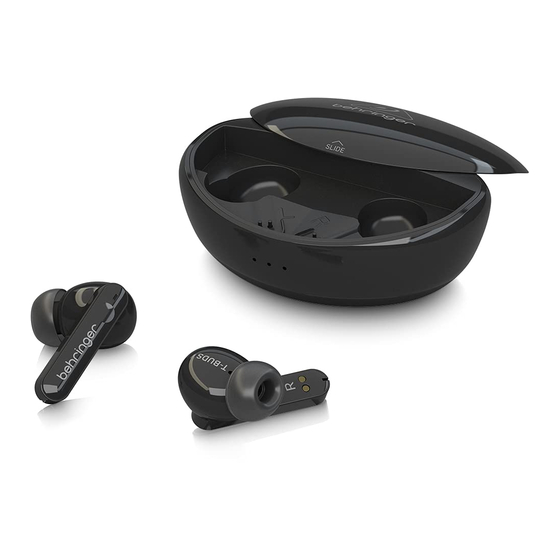 Behringer T-BUDS Quick Start Manual