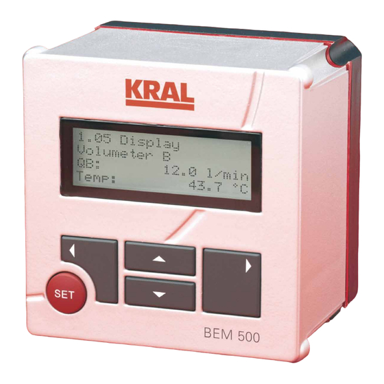KRAL BEM 500 Series Operating Instructions Manual