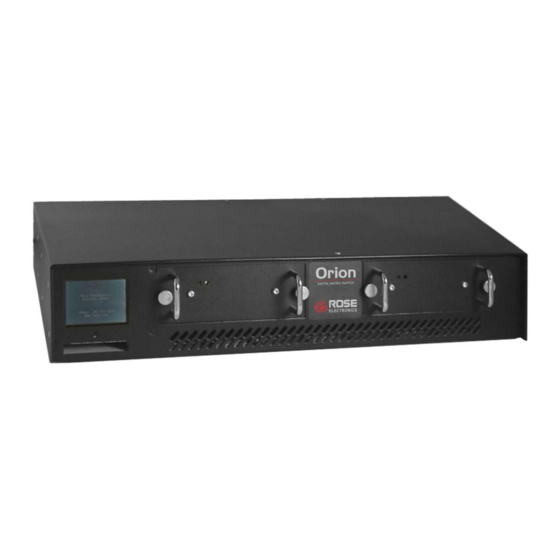 Rose electronics ORION Manual